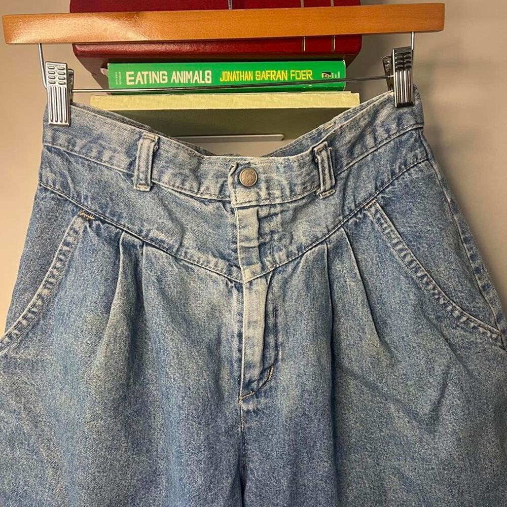 Vintage 80s High Waisted American Profile Jean Shorts Size 10
